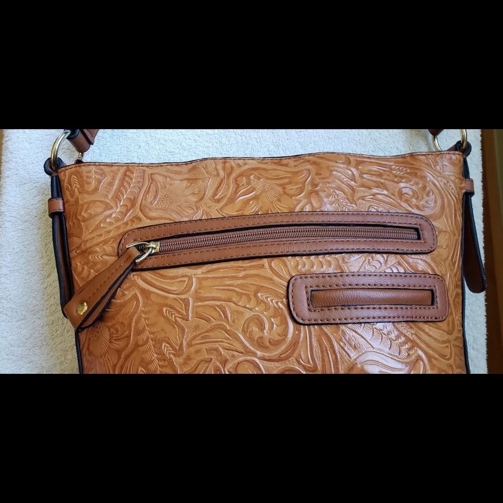 MC Brown Embossed Purse - Picture 6 of 15